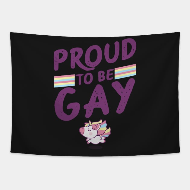 Proud To Be Gay - LGBT Gay Pride Month print Tapestry by theodoros20