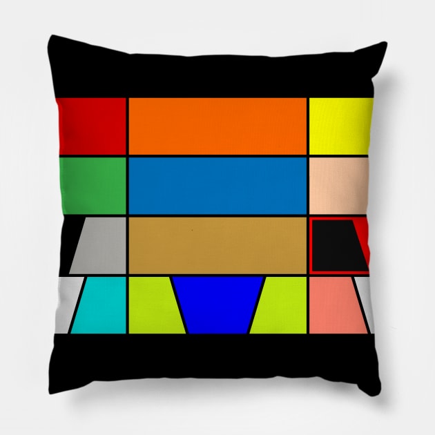 Monorail Colors Pillow by Tomorrowland Arcade