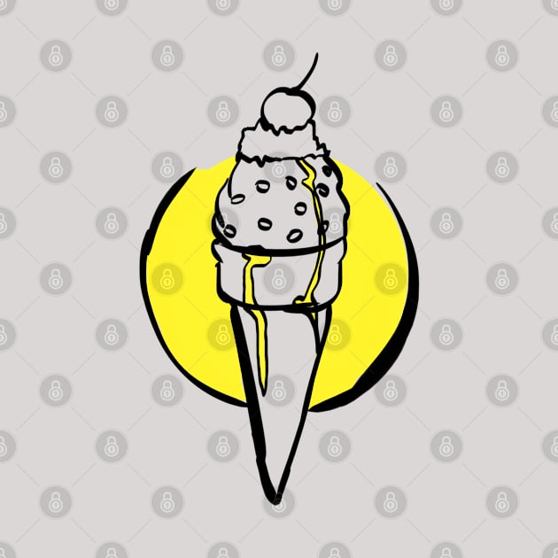 Ice Cream (Yellow) by @akaluciarts