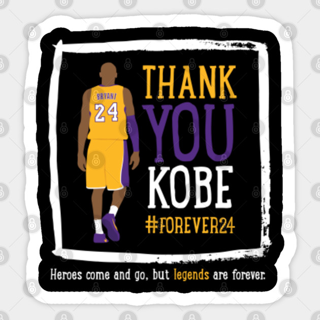 Thank You Kobe Bryant Kobe Bryant Sticker Teepublic