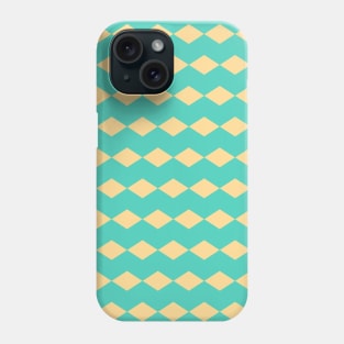 Pattern Yellow Blue, Green and Turquoise geometric Shapes Art Phone Case