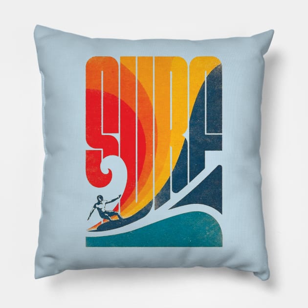 Surf Pillow by MindsparkCreative