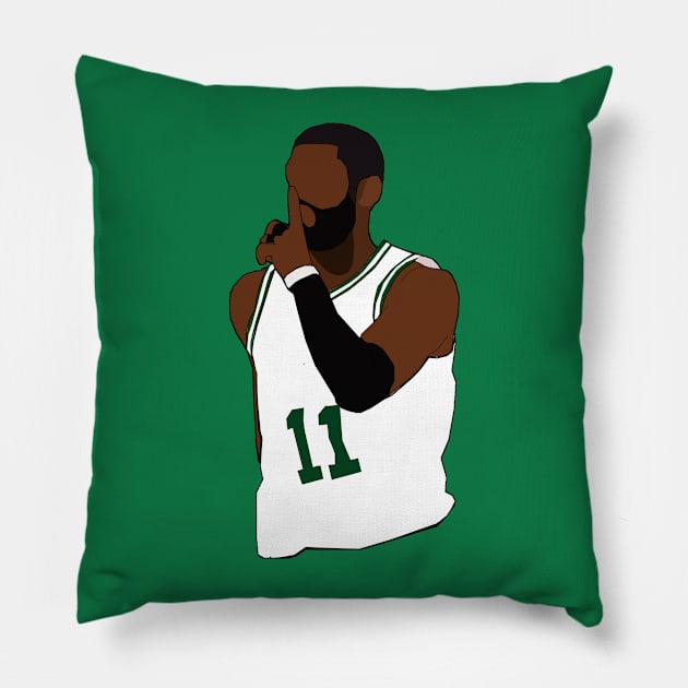 Kyrie Irving Shush - Boston Celtics Pillow by xavierjfong