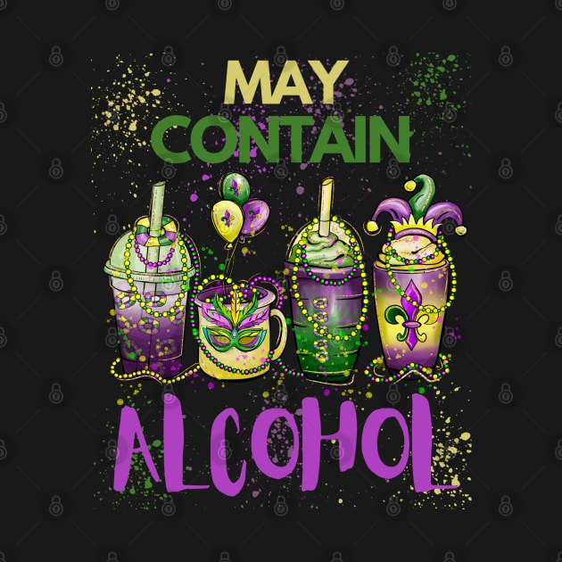 Mardi Gras May Contain Alcohol Coffee Cups by jackofdreams22