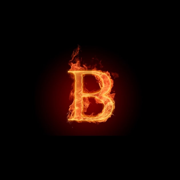 Fire letter set " B " by Hien