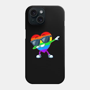 Dabbing Heart  LGBT Pride Month Phone Case