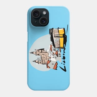 Lisboa Tram and Cathedral Phone Case