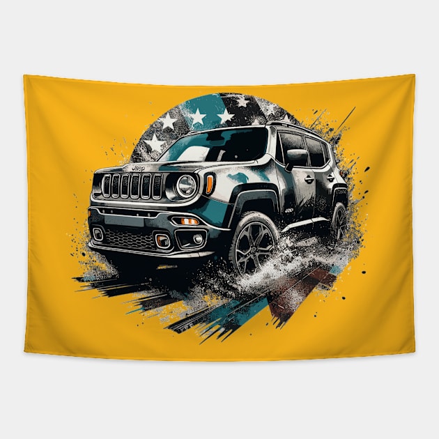 Jeep Renegade Tapestry by Vehicles-Art