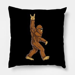 Bigfoot Rock On Sasquatch Rock And Roll Men Pillow