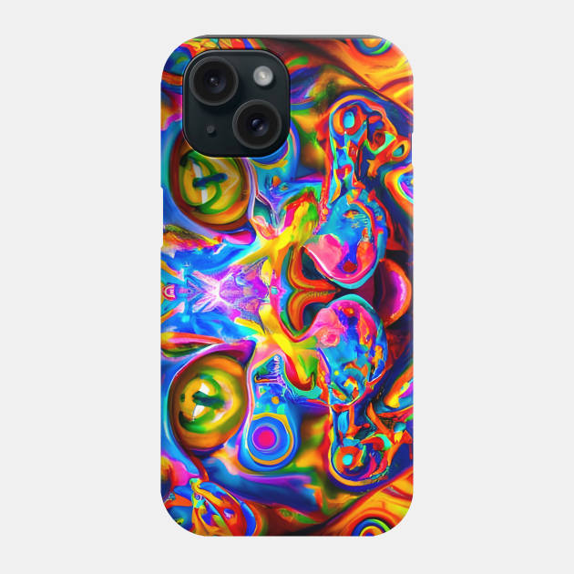 Kosmic Kitty (5) - Trippy Psychedelic Cat Phone Case by TheThirdEye