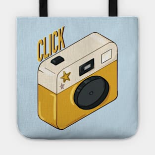 Click Cute Retro Camera Photographer Art Tote