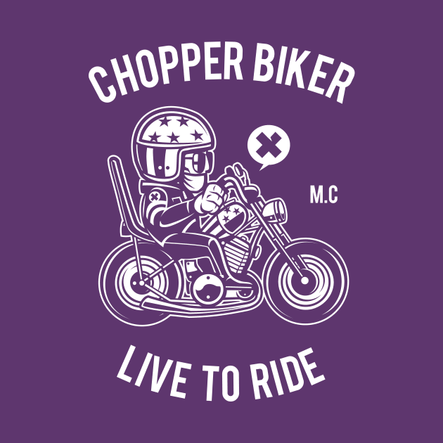 On the road with my chopper by Superfunky