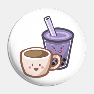 Taro Boba and Coffee xP Pin