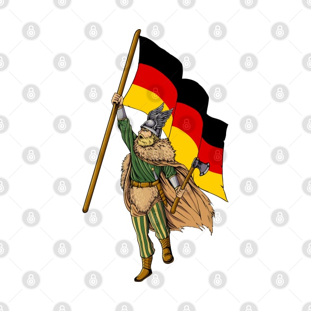 Germanic warrior with flag - Germany by Modern Medieval Design