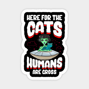 Funny Alien Cat Abductor Halloween Humorous Trick or Treat Gift Magnet