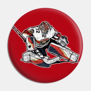 Bobrovsky in white solo Pin