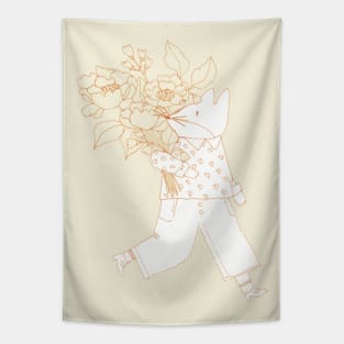 Fox and Flowers Tapestry