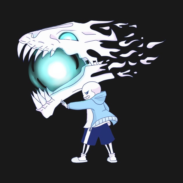 Undertale - Sans and Gasterblaster by theruins