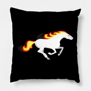 Flaming Horse Pillow