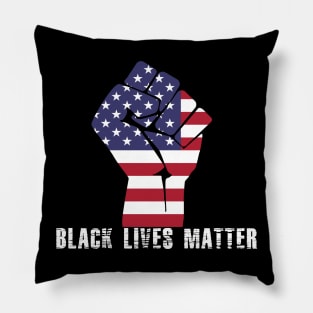 Black lives matter Usa flag Pillow