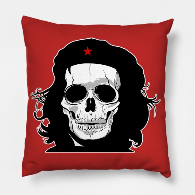 Che Guevara ∆∆∆ Skull Tribute Design Pillow by DankFutura