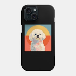 Retro Bichon Frise: Pastel Pup Revival Phone Case