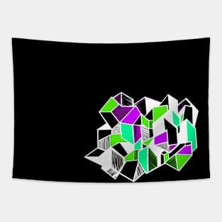 Geometric city abstract Tapestry