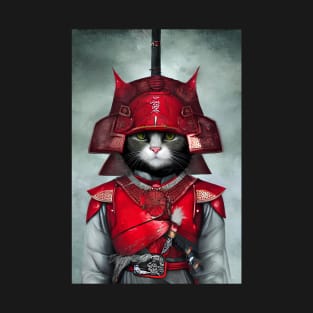 Samurai Cat Warrior T-Shirt