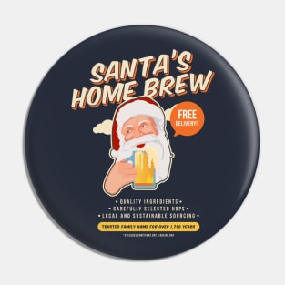 Santa's Christmas Homebrew funny xmas Pin