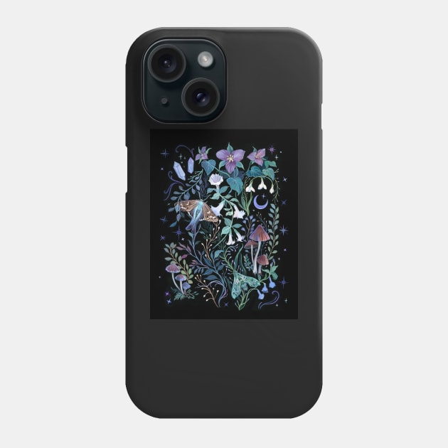 Night Garden Moth Phone Case by claramcallister