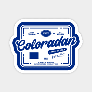 Authentic Coloradan Cool Vintage Light Stamp Print Colorado Resident Gift Magnet