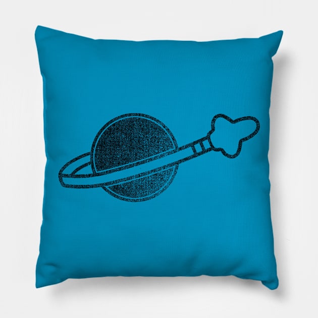 Classic Space Logo | Black Pillow by RetroLogosDesigns