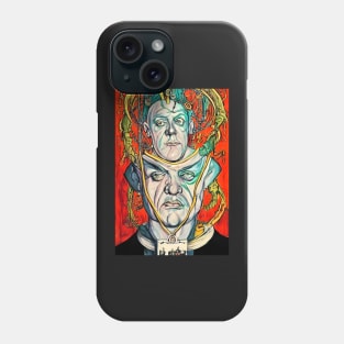 Aleister Crowley The Great Beast of Thelema painted in a Surrealist and Impressionist style Phone Case