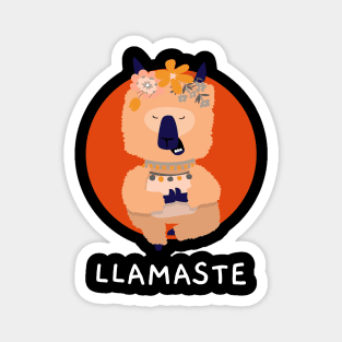 Llamaste | Lama posing on a yoga pose funny tshirt | Animal love | Spirituality Magnet
