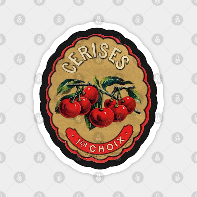 Retro poster - pub - vintage - Cherries - Fruit - Magnet by Labonneepoque