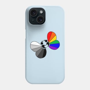 Gray Scale Rainbow Semicolon Butterflies Phone Case