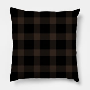 Brown and Black Buffalo Plaid Pattern Pillow