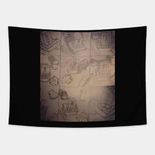 Buddha Comic Strips Tapestry