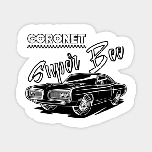 Coronet Super Bee - Black Print Magnet