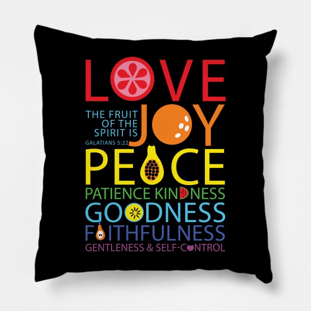 Fruit Of The Spirit Galatians 5:22 Pillow by S-Log