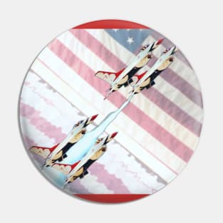 Patriotic United States Air Force (USAF) Thunderbirds Jets Pin