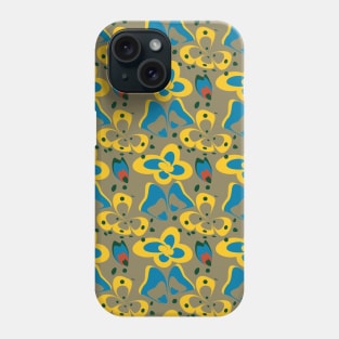 abstract seamless floral pattern exotic shapes Phone Case