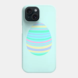 Easter egg blue with horizontal bowed lines Phone Case