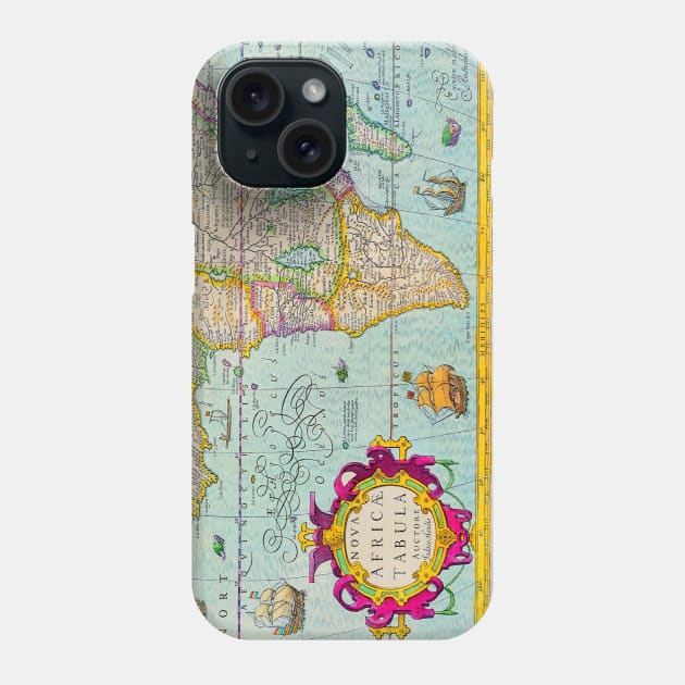 Jodoco Hondio - African Map 1610 -   Ancient Worlds Phone Case by Culturio