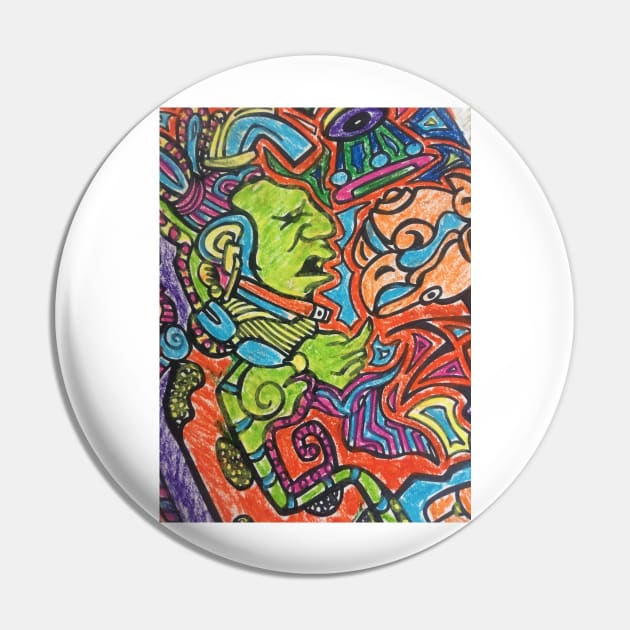 Mayan Multi-Color Pin by Wacky and Wild Shirts