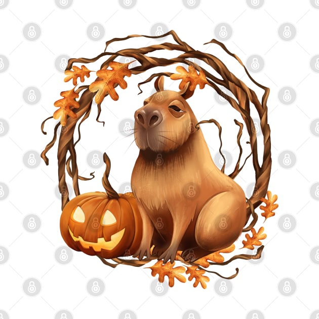 Halloween Capybara by Gribanessa