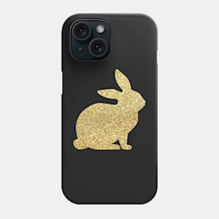 Gold Faux Glitter Easter Bunny Phone Case