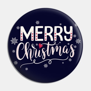 Merry Christmas Hand Lettering Pin