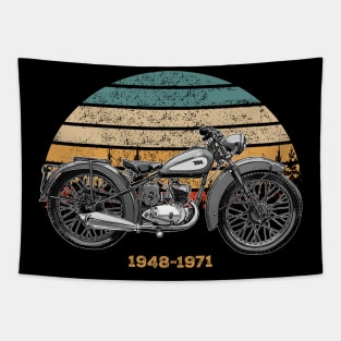 Bantam 1948-1971 Vintage Motorcycle Design Tapestry