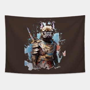 Frenchie Fighter Tapestry